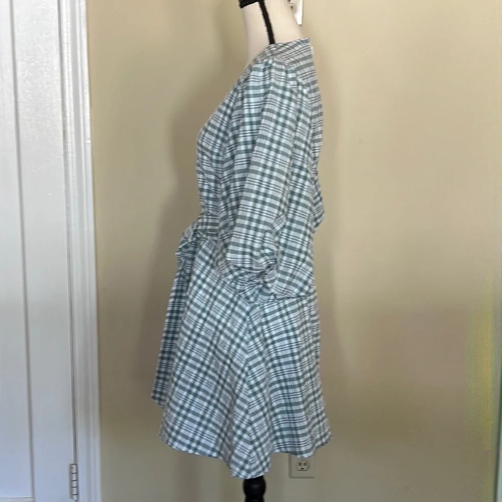 MinkPink Plaid Wrap Dress